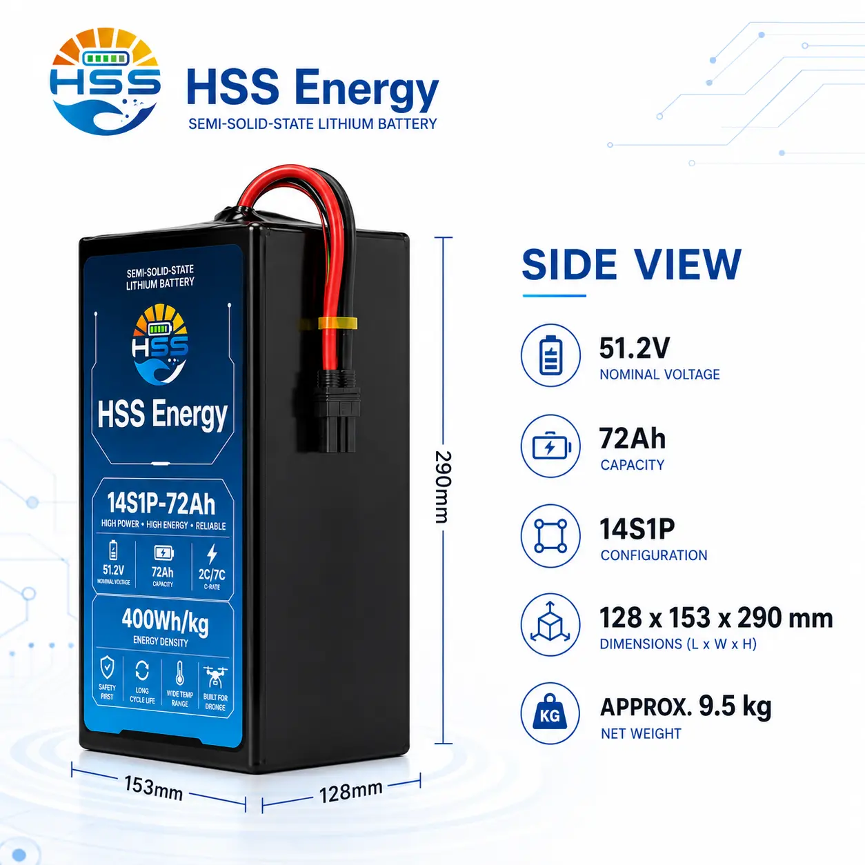 Bateri UAV 14S 72000mAh