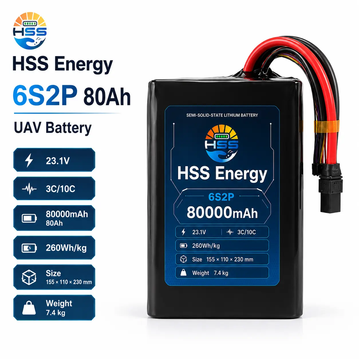 Bateri UAV 6S 80000mAh