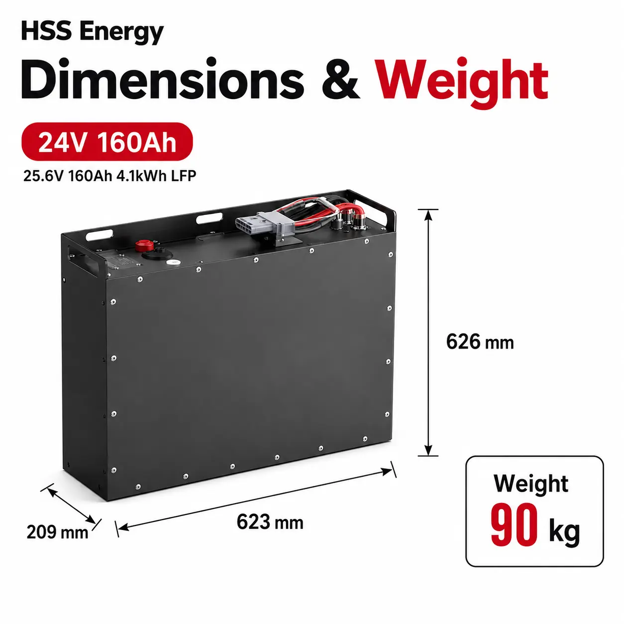 24V 160Ah LiFePO4 Forklift Battery